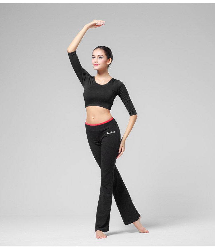 CONNY quần yoga tập thể dục quần phụ nữ quần khiêu vũ quần tập thể hình quần co giãn Slim micro-small đã mỏng áo tập gym nữ