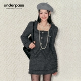 Оригинальный приталенный корсет, куртка, юбка, комплект, квадратный вырез