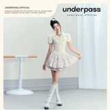 underpass Оригинальное дизайнерское платье с бантиком, высокая талия, юбка-пачка, в цветочек