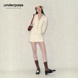 Оригинальный дизайнерский белый бежевый корсет, комплект, с акцентом на бедрах