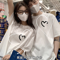 Different couples dress summer niche design advanced sense 2023 new trend net red in super - fire short - sleeve t - shirt