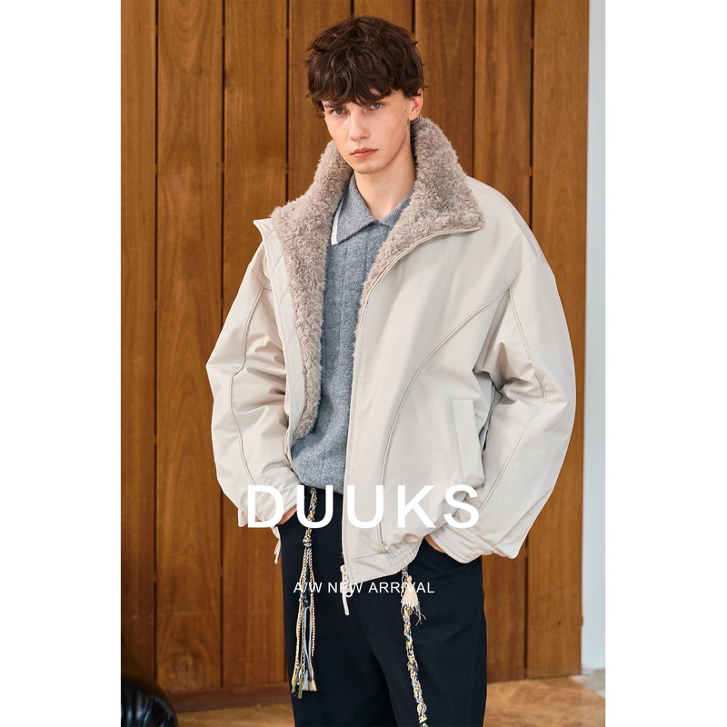 Authentic Zuo Shan Diao Stand-Collar down Jacket for Men, Thickened with Lamb Wool, Warm and Stylish Jacket for Men, New Autumn and Winter Model