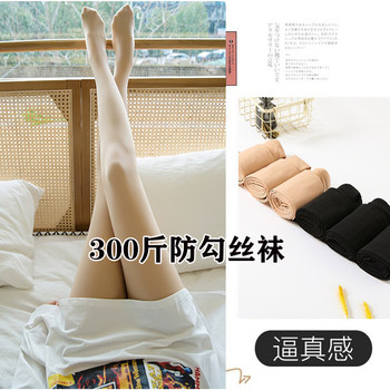Horse oil stockings spring and autumn high elasticity one-piece anti-snatch non-falling 300 jin extra large size watery nude ງາມຂາ