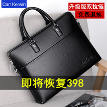Double zipped mens bag mens handbag handbag handbag handmade briefcase man business single shoulder bag genuine leather inclined cross foreskin bag