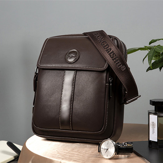 Korean Men's Bags Men's Bags Shoulder Bags Messenger Bags Leather Flip Leather Casual Small Bags Ipad Small Backpacks Trendy