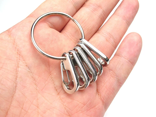 Классический комплект, металлический брелок для ключей с застежкой