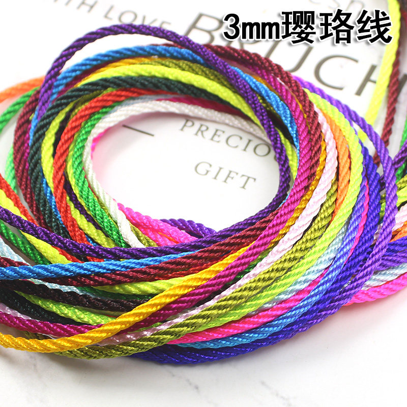 Celluloid thread Neckline Neckline Neckline of Pinewood Rope Internet Pineapples Thread Rope Pendant Red Wire Rope DIY Handmade Material China Twine Wire Jade Thread