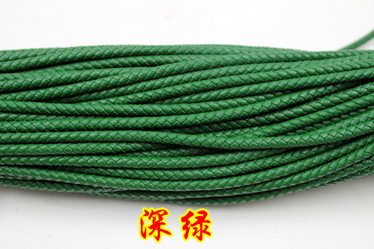 DIY dây da nhập khẩu Zhou Jiapi dệt dây da da Vòng đeo tay da 6 mm mm Dây da DIY - Vòng đeo tay Clasp vòng thạch anh tóc vàng