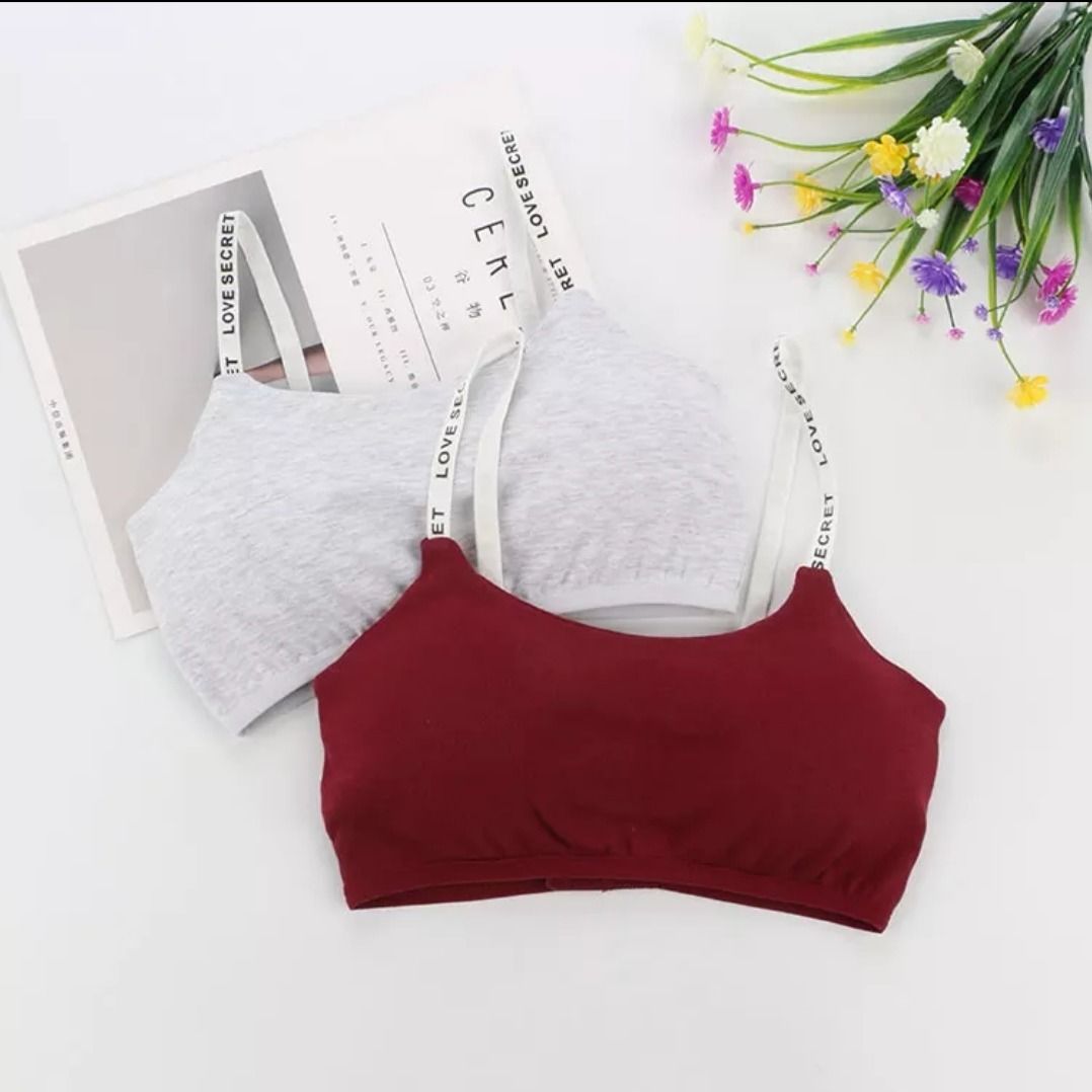 Hàn Quốc phiên bản của đồ lót womens thép miễn phí sinh viên áo ngực trung học cô gái sling nhỏ vest ngắn áo ngực bọc mỏng.