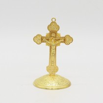 Catholic Relics of the Holy Twelve Apostles Cross bitter Statue ornaments mini version 9 cm high gold