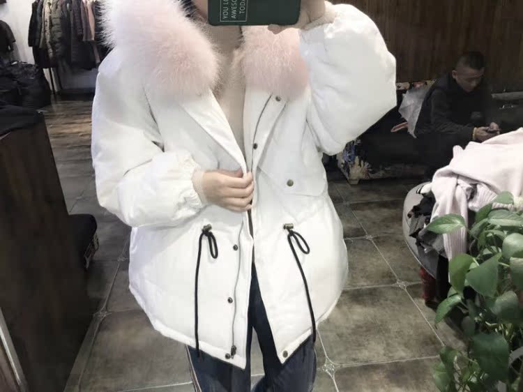 韩国东大门代购明星同款派克羽绒服女短款宽松