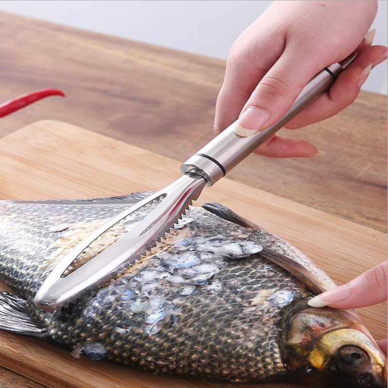304 stainless steel fish scale scraping squamers for domestic manual squamous desquamous deamers kitchen small tools to kill fish brush knives