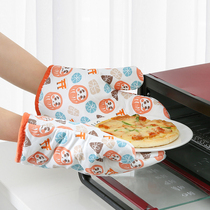2 thickened insulation baking barbecue special gloves Kitchen oven Microwave oven anti-scalding high temperature anti-heat household