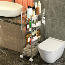 Removable washroom Bathroom Clips Sewn Shelving Racks Floor Wash Terrace Toilet Bathroom Small Stroller Containing Shelf