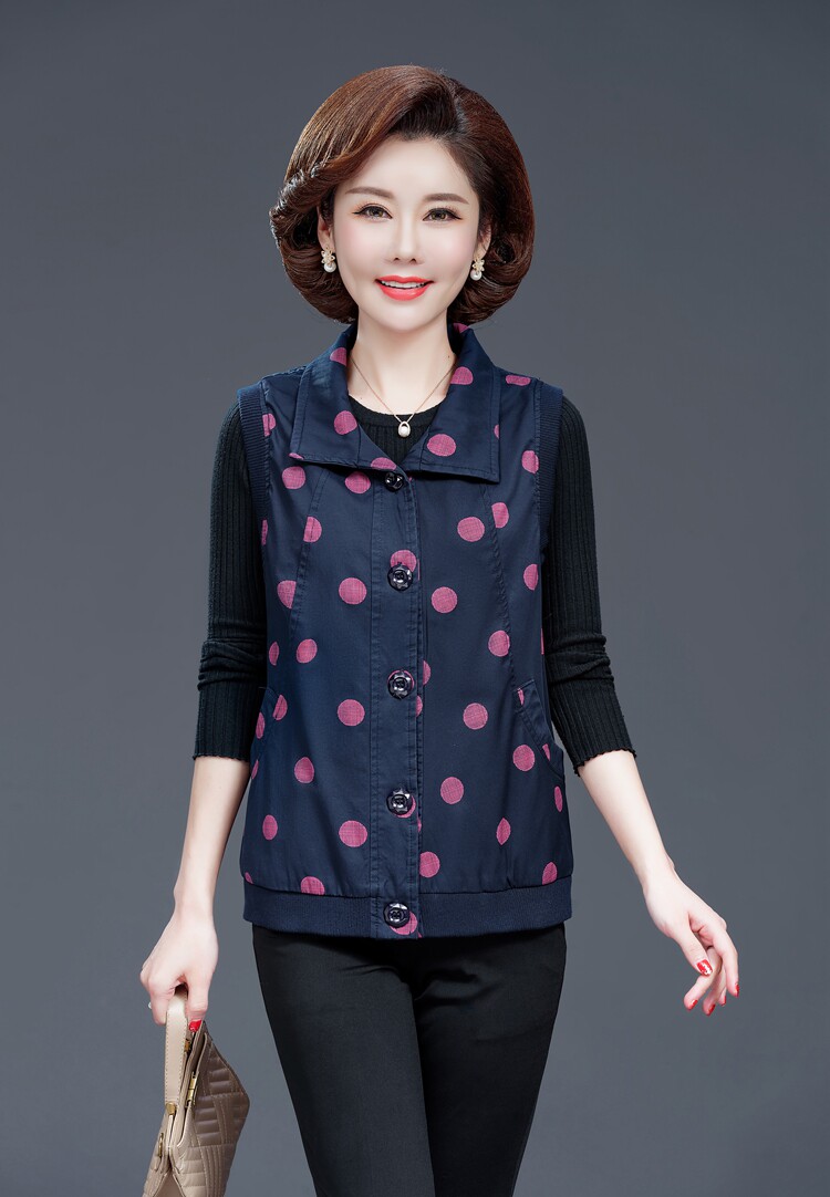 Осенний жилет, куртка, хлопковый кардиган, для среднего возраста, большой размер            