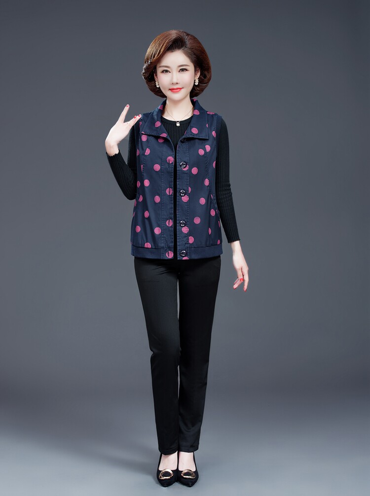 Осенний жилет, куртка, хлопковый кардиган, для среднего возраста, большой размер            