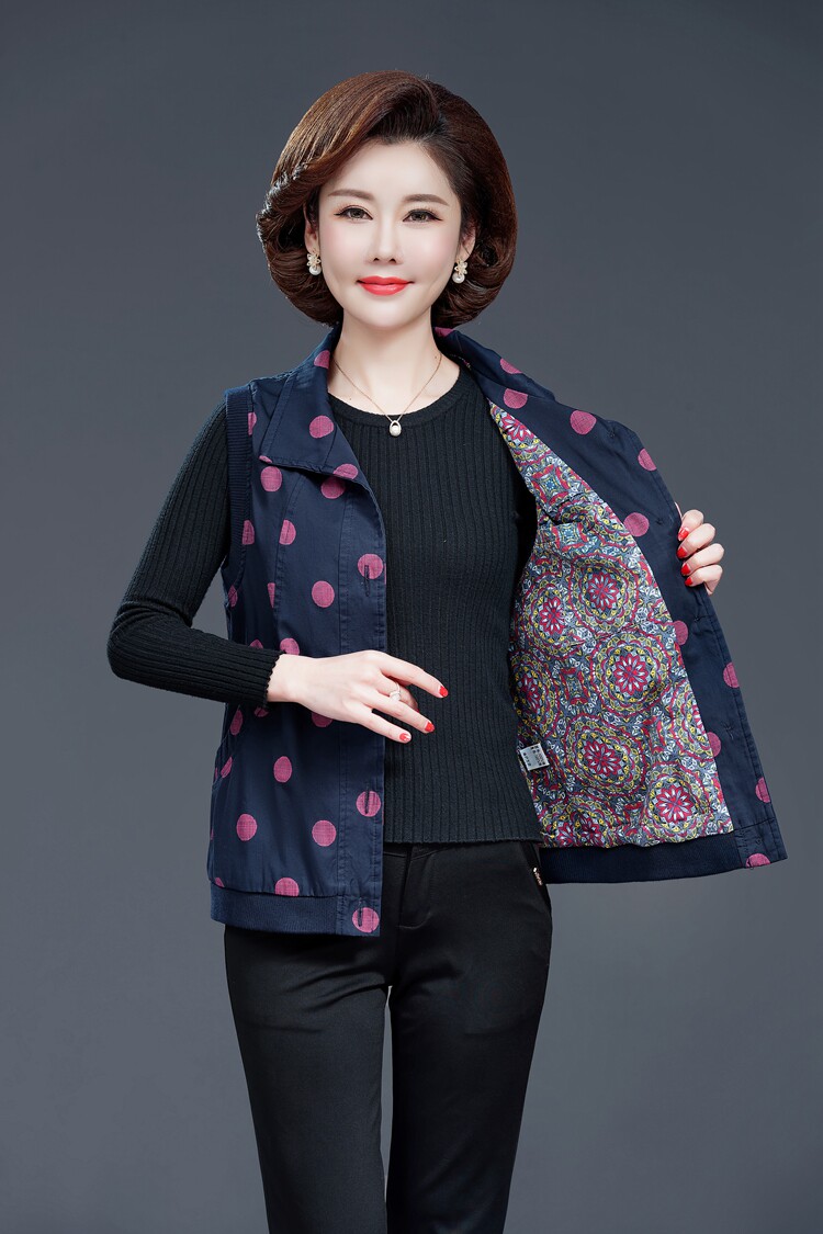 Осенний жилет, куртка, хлопковый кардиган, для среднего возраста, большой размер            