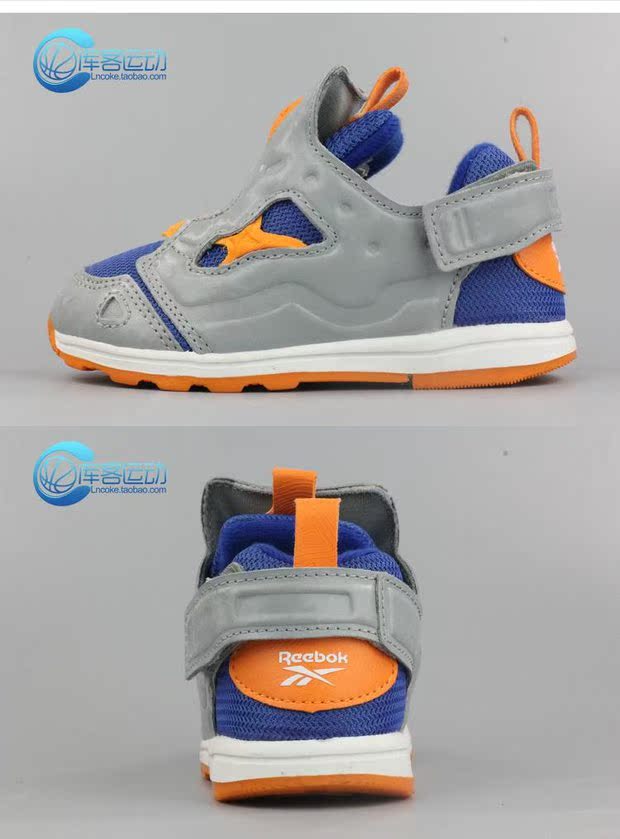 Kuike Reebok Versa Pump Grey Orange Blue Giày trẻ em M48779 V61065 V46666 - Giày dép trẻ em / Giầy trẻ giày cho bé trai
