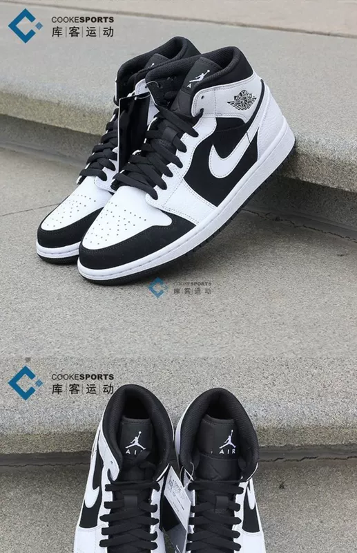 Kurke Air Jordan 1 AJ1 Tất cả màu trắng đen vàng ngón chân nam giày bóng rổ thể thao CI9100-100 - Giày bóng rổ