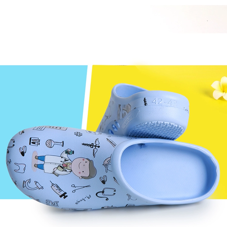 Giày phòng mổ in bạch kim Giày bảo hộ EVA giày thí nghiệm chống kim và chống nhỏ giọt giày phẫu thuật 20020A dép ngành y dép đi trong phòng sạch