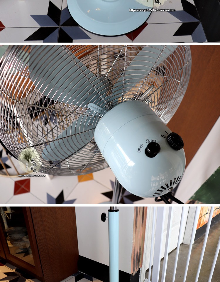 quạt hơi nước nguyễn kim Quạt sàn kim loại retro quạt điện công nghiệp Mỹ lắc đầu dọc phong cách tươi văn phòng phòng khách quạt cơ - Quạt điện quạt điều hòa hãng nào tốt