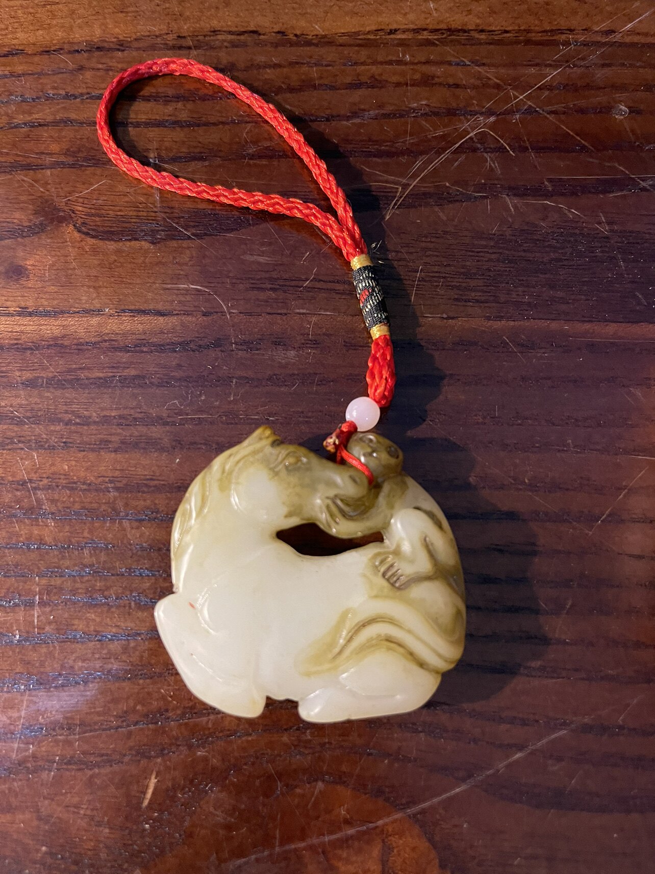 古玩金来玉佩腰牌钥匙扣挂件吊坠手把件玉石吊坠项链马上封侯玉牌：传承