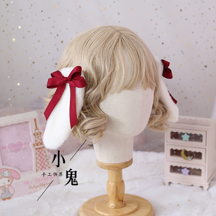 Cosplay&ware Handmade Plush Lop Ear Detachable Hair Band Soft Girl Kawaii Bunny Lolita Lace Bowknot Headwear Kc Accessories -Zentai shop online O1CN01BZRIvk1ggMZ1Du4rj !!475114171.jpg