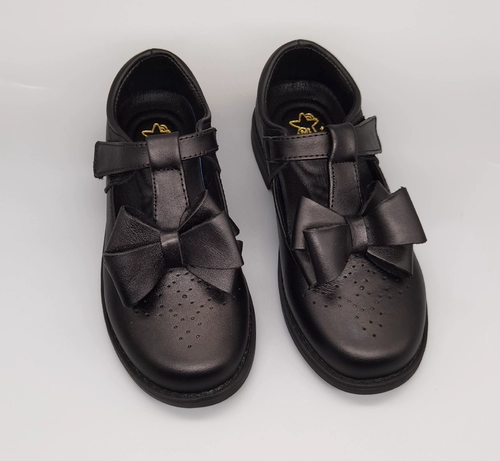 Детские туфли для черной кожи для принцессы, мягкая подошва, из натуральной кожи