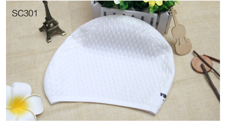 Thời trang quá khổ không thấm nước dành cho người lớn mũ bơi nữ tóc dài không kéo đầu silicone mũ nam tai lớn đầu XL 	combo mũ kính bơi	