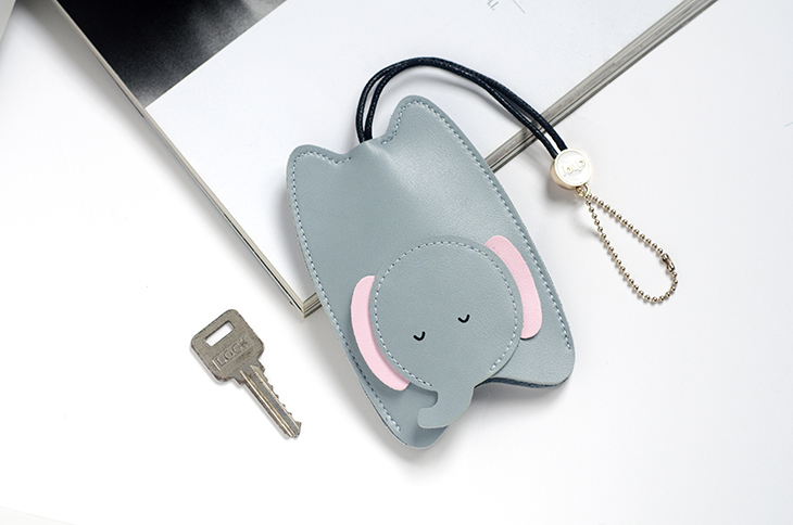 HAI2 BMCSlifeOho mô hình động vật túi PU key Mạnh Mạnh dễ thương cá tính đa năng treo túi trang trí - Trường hợp chính bóp nữ mini