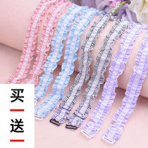 Summer sexy lace lotus leaf lace invisible transparent chest strap female non-slip scratch 2018 new underwear shoulder strap