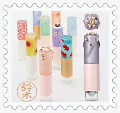Japan's new cute name stamp Name stamp personal 10,000 times seal 9mm printing surface custom rhinestone inlaid