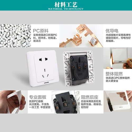 Siemens Switch Socket Vision yaibai Home Panel с USB -пяти -отверстие для одно -открытого стены стены 86 розетка