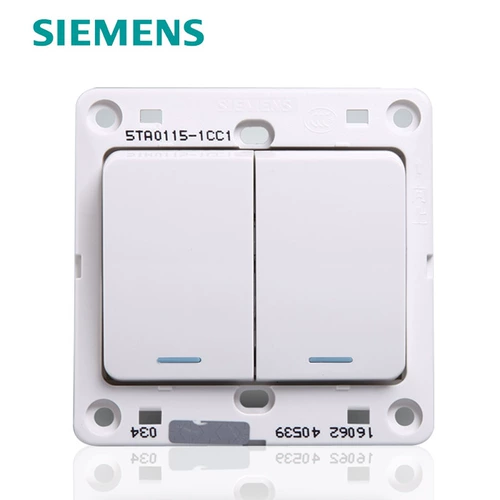 Siemens Switch Socket Socket Siemens Переключатель панели Vision Series Elegant White Du -Open Fluorescence Fluorescence