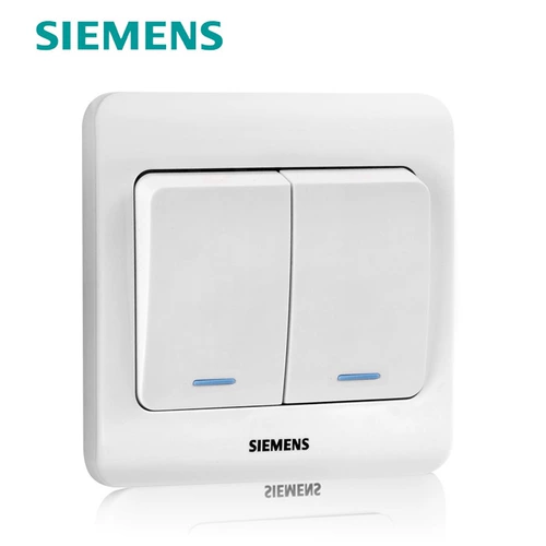 Siemens Switch Socket Socket Siemens Переключатель панели Vision Series Elegant White Du -Open Fluorescence Fluorescence