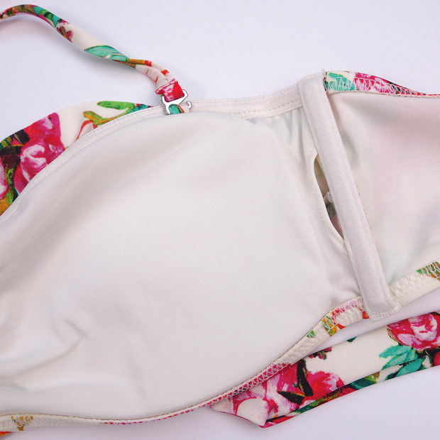 Áo tắm hoa mới hàng đầu bikini Áo tắm nữ bikini bikini chia áo tắm Châu Âu và Mỹ ống ngực đơn chống trơn trượt bo bikini
