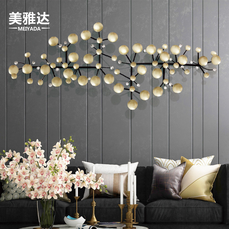 Living Room Sofa Background Wall Decoration Hanging Accessories Creative Solid Wall Decoration Hotel Boilerplate Wall Metal Iron Art Wall-mounted