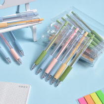 Neutral pen black 0 5mm water pen quick-drying large-capacity ballpoint pen student exam special press-type carbon pen business work conference signature pen bullet ball pen box