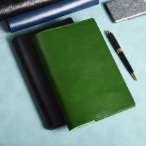 a5 notebook high-grade cowhide leather soft leather leather face book small portable mini pocket notebook a6 small blank hand account book girl student cute simple ins Record Diary