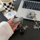 Trendy Fashionable Stussy Splatter Paint Eight Ball Dice iPhone Phone Case for iPhone, AirPods