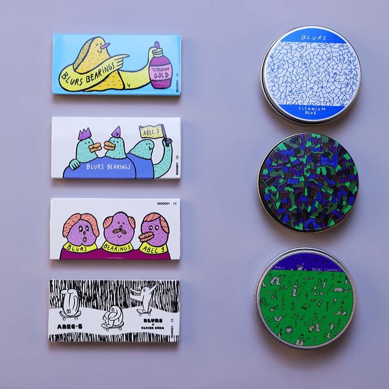 Spanish Blurs Bearings skateboard bearing Ceramics Titanium ABEC 5 7 9 spot