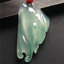 Wanhe jewelry High ice species floating green clear water with the shape of jade pendant Atmosphere A goods old kind of glue thick