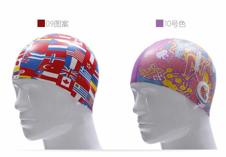 Anh tóc in silicone bơi mũ đào tạo thi bơi mũ 	mũ hồ bơi