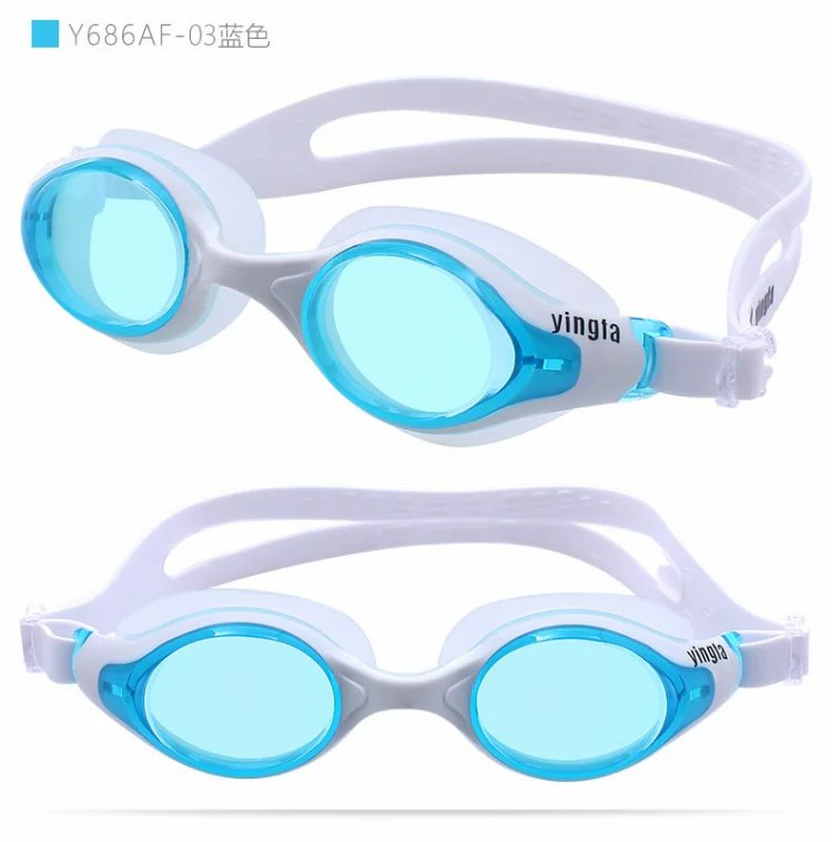 Kính bơi giải trí cho tóc nam Anh và phụ nữ silicon khung lớn chống sương mù một kính HD thoải mái Y686AF - Goggles