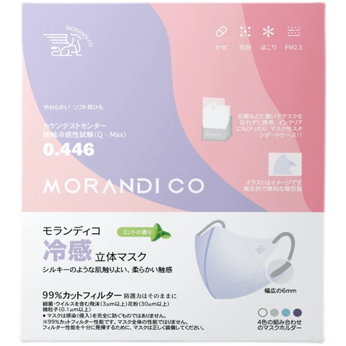 Япония Morandi Co Cold Cellion Shreation и ультрафиолетовая защита трехмерная 3D-градиент Цвет Лето прохладный MC Маска