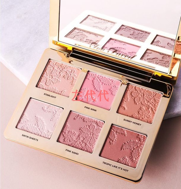 Anh mua tại chỗ Quá Đối Mặt Với ​​18 năm phiên bản giới hạn ren ánh sáng cao công suất sửa chữa blush bảng màu trang điểm Khuôn Mặt Tự Nhiên phấn mắt clio prism air