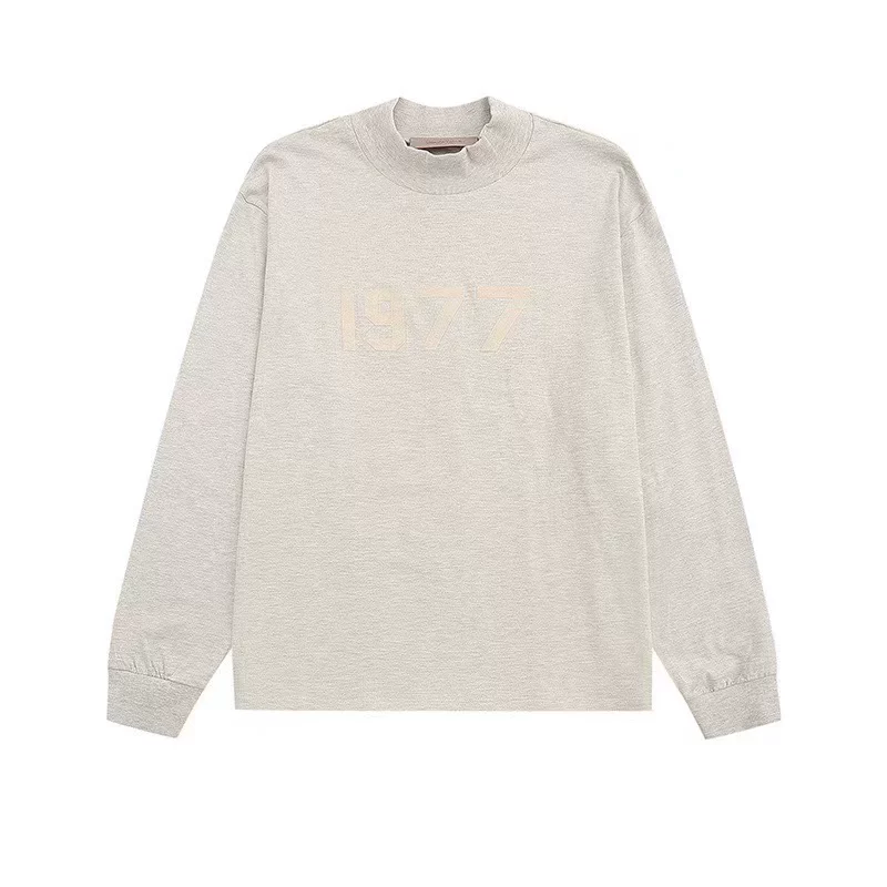 ФОГ JTYSJ ESSENTIALS High Street 1977 принтованный свободный лонгслив с круглым вырезом и рукавом длинным рукавом для мужчин