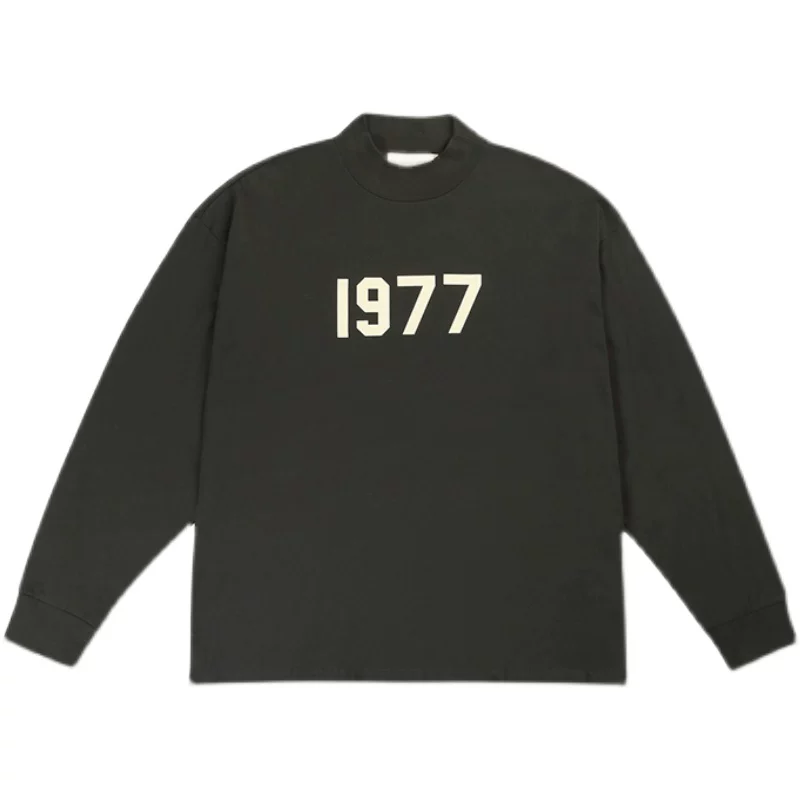 ФОГ JTYSJ ESSENTIALS High Street 1977 принтованный свободный лонгслив с круглым вырезом и рукавом длинным рукавом для мужчин