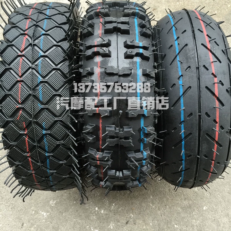 10 inch xe điện xăng scooter mini xe máy 10 * 3.50-4 lốp 4.10 3.50-4 bên trong và bên ngoài lốp lốp xe máy gai đẹp