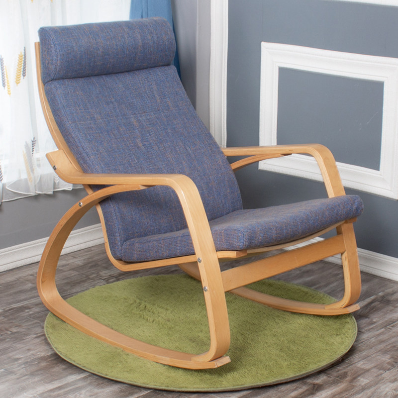 Poon deck chair rocking chair adults Home Balcony Single Backrest Sofa for the elderly Nap Leisure your courtesio Lazy Person Leaning on the chair